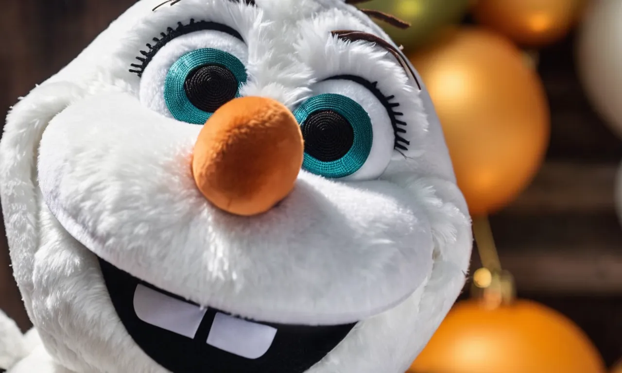 A close-up shot captures the vibrant colors and soft textures of the best Olaf stuffed animal, showcasing his adorable smile and perfectly stitched details.
