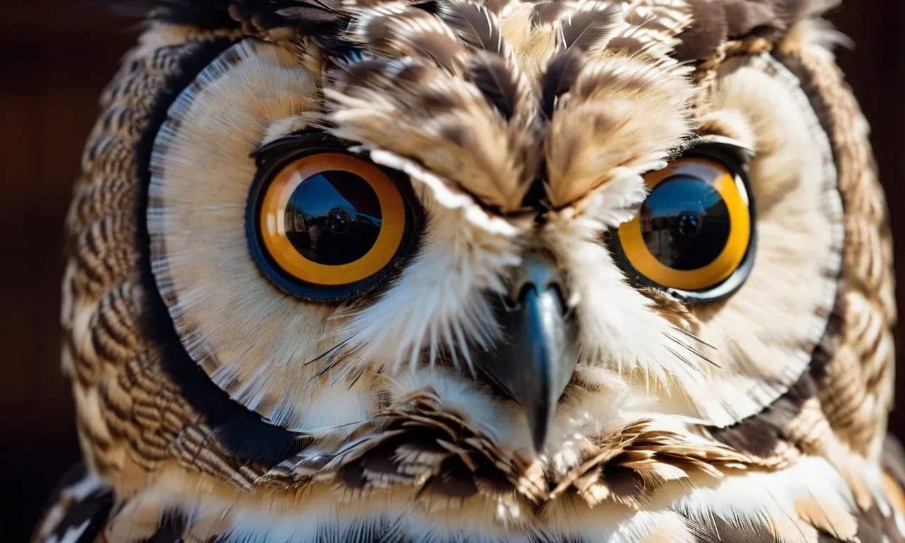 A close-up shot of a meticulously crafted owl stuffed animal, with its large, expressive eyes and soft, fluffy feathers, making it the ultimate best owl stuffed animal.