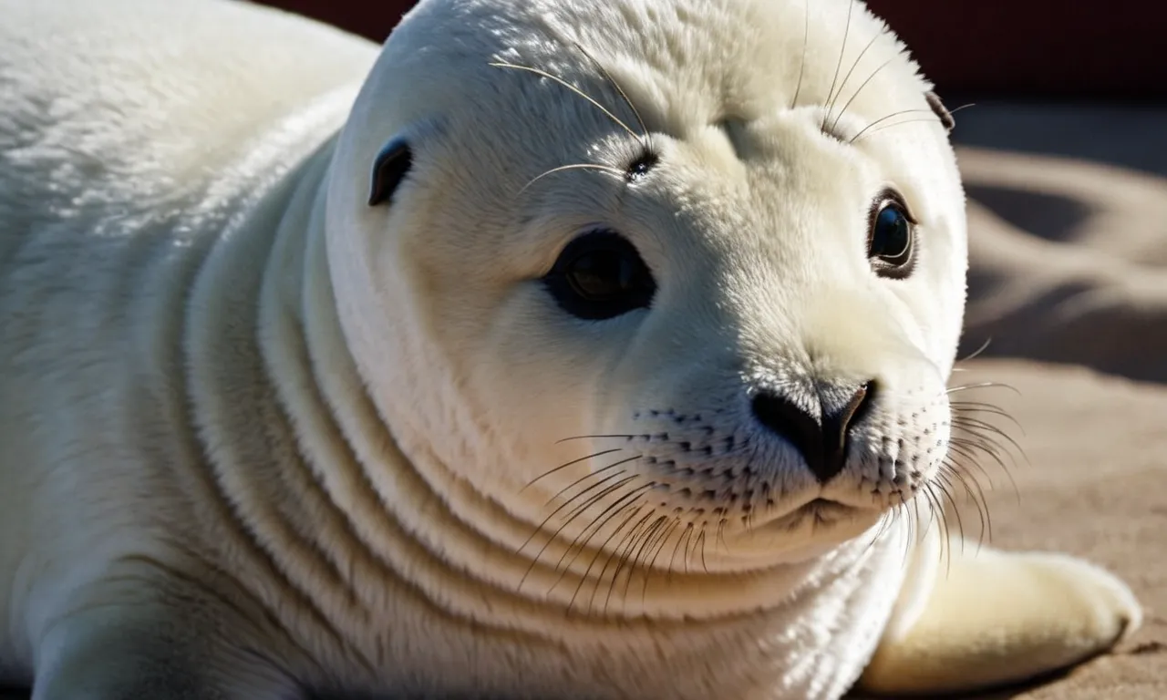 A close-up shot of a soft, cuddly seal stuffed animal, showcasing its lifelike features and luxurious, plush fur, making it the ultimate choice for the best seal stuffed animal.