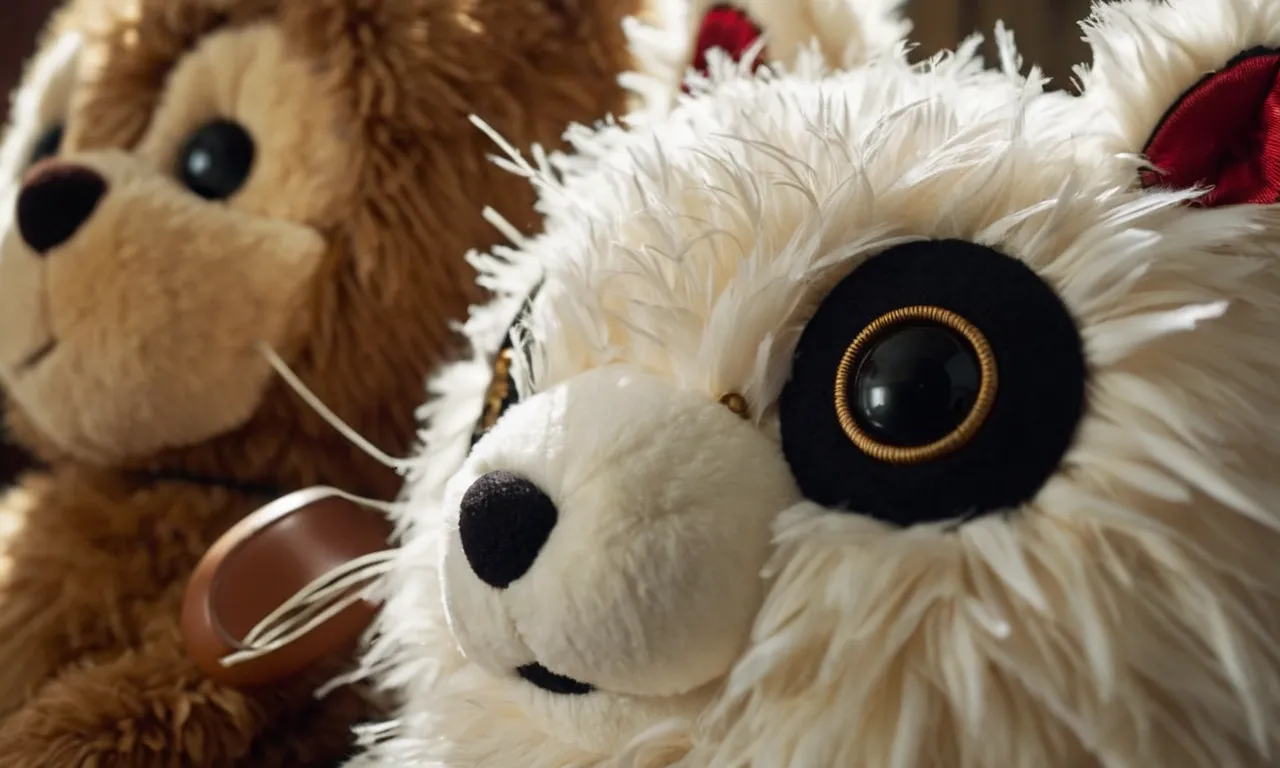 A close-up photograph capturing the intricate details of a well-loved stuffed animal, its soft fur, button eyes, and delicate stitching, inspiring artists to recreate its charm on paper.