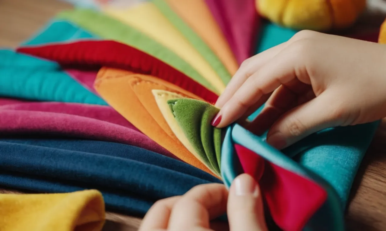 A close-up photo capturing skilled hands delicately stitching together colorful fabric pieces, as the creator crafts a soft and cuddly stuffed animal, bringing joy and comfort to children's lives.